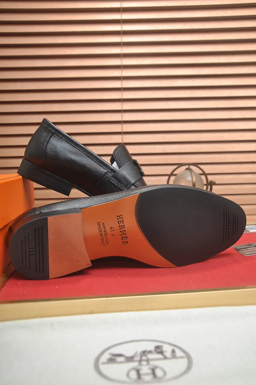 Men's shoes💰540💶[HERMES] (cowhide lining)🍀Italian top luxury🍀He does not pursue novel styles and gorgeous colors, but attracts the favor of successful men with his flawless, elegant and classic style. Formal leather shoes This very comfortable, simple and stable style allows you to easily match any style! The pattern is absolutely 1:1 refined from the original case, and we strive for excellence in materials, imported cowhide + cowhide lining💪💪💪extraordinary texture👍! .Code number: 39-45 (45 customized)